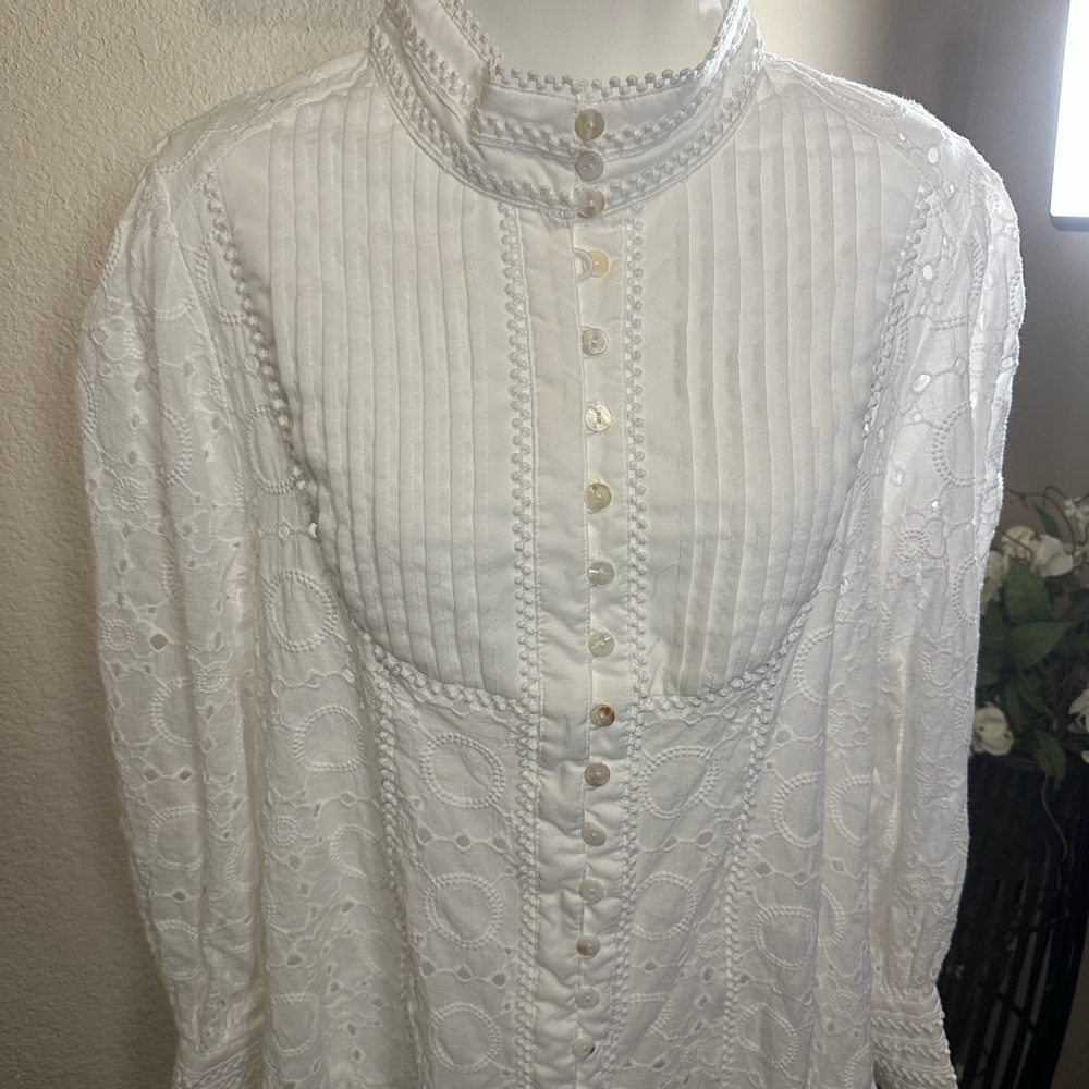 Elegant White Lace mini Dress Size Large box 1 - Picture 9 of 16